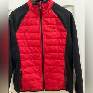 Ralph Lauren Active zip up Fleece Jacket. Red/Black SZ Large